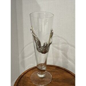 VTG Arthur Court EAGLE 9" Pilsner Glass Cast Aluminum